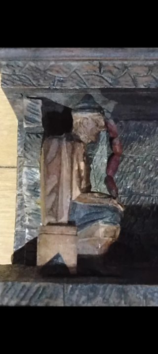 ANTIGUA tienda embutidos madera con cajón secteto