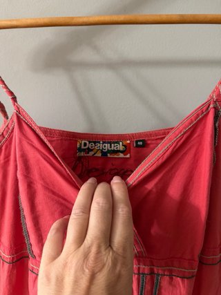 Vestido Desigual Rojo Estampado Flores