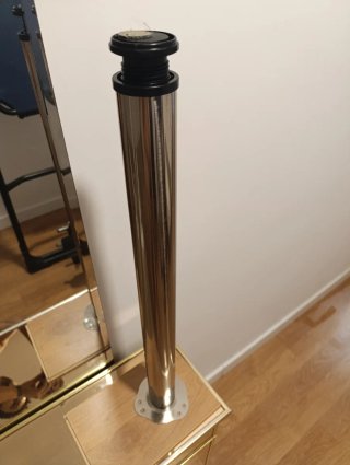 4 patas Mesa Cromada Extensible 69.5cm