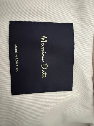 Gabardina Massimo Dutti Beige Elegante