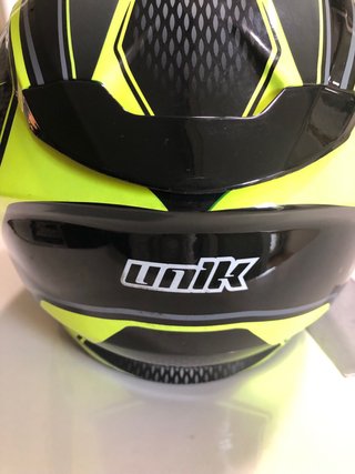 Casco de moto Unik negro y gris talla L