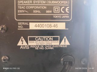 Subwoofer activo TEAC 50w 20 cm
