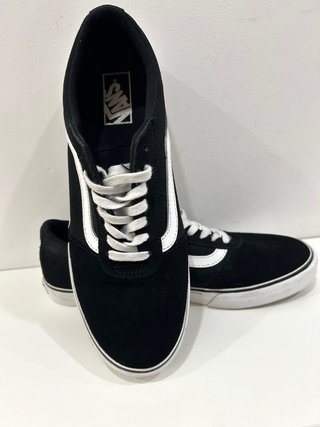 Zapatillas Vans Piel y Lona Negras