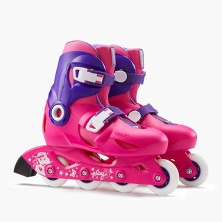 PRODUCTO OCASIÓN: Patines en línea niños PLAY3 rosa violeta