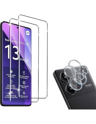 HidWee Cristal Templado Compatible con Xiaomi Redmi Note 13 Pro Plus 5G/Note 13 Pro+ 5G - 2 Protector de Pantalla[3D Cobertura Co