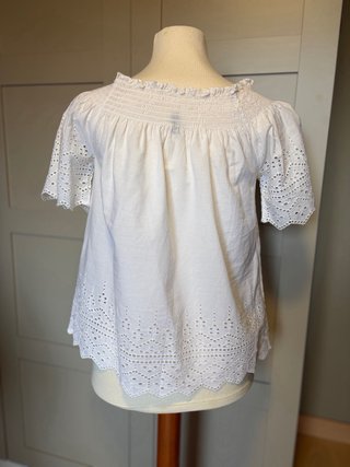 Camisa Only palabra de honor blanca