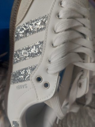 Adidas Samba Talla 39 Plata y Blanco
