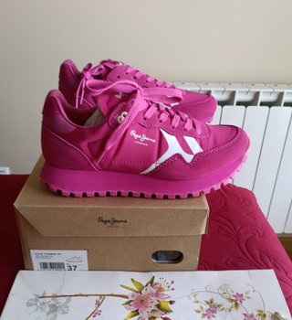 Zapatillas Pepe Jeans Fucsia Piel Talla 37 de 85€
