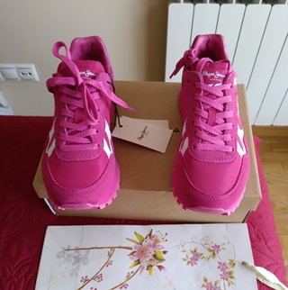 Zapatillas Pepe Jeans Fucsia Piel Talla 37 de 85€