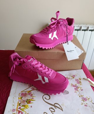 Zapatillas Pepe Jeans Fucsia Piel Talla 37 de 85€