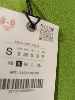 Vestido Zara Asimétrico Verde Manzana Talla S