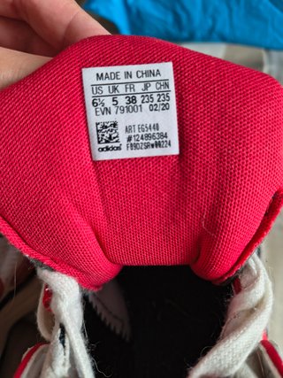 Zapatillas Adidas Mujer Talla 38 Beige/Rojo