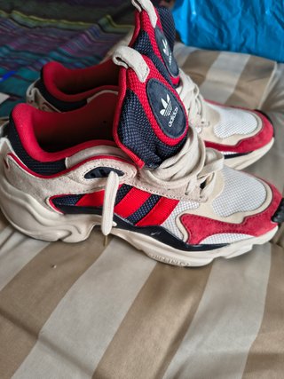 Zapatillas Adidas Mujer Talla 38 Beige/Rojo