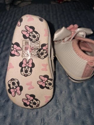 Scarpine neonata Disney Minnie rosa bianche