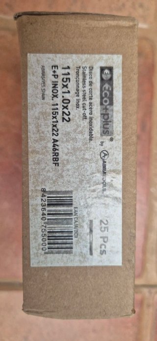 Discos Corte Inox 115x1.0x22 Eco+plus (25 uds)
