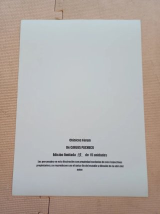 FIRMADA Carlos Pacheco lámina Avengers Marvel