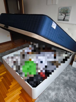 Cama Canapé Abatible y colchón 150x190 + Cabecero