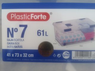 2 Cajas Plástico PlasticForte 61L