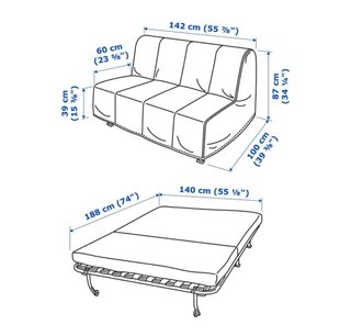 Sofá Cama IKEA 2 Plazas
