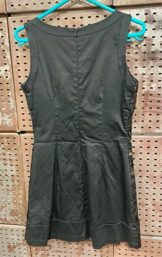 Vestido negro corto lentejuelas Blanco Collection