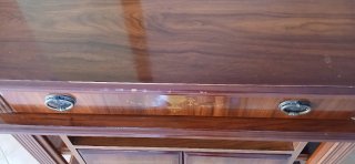 Mueble TV madera con cajón y puertas