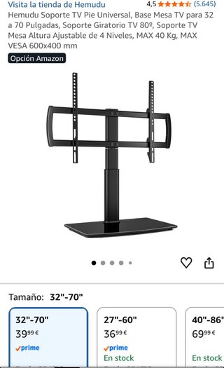 Soporte TV Negro