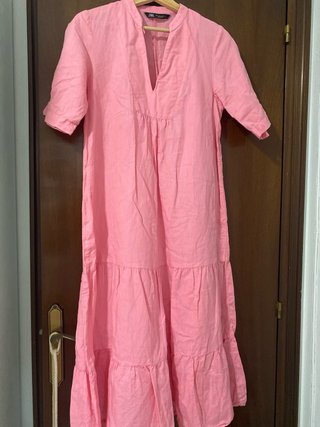 Vestido Zara rosa largo talla única