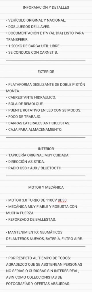 NISSAN TRADE 100 3.0 TURBO (GRÚA)