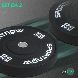 Juego De 2 Discos De Gimnasio De 10/20Kg, Discos Para Barra Y Mancuernas Con Conexión Ø5 Cm Para Entrenamiento En Casa Y Gimnasio, Negro