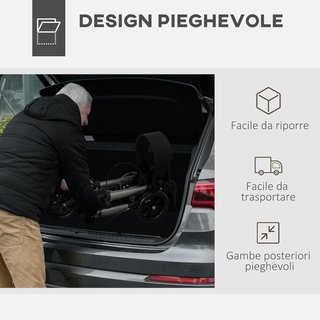 Andador Plegable para Ancianos con Altura Ajustable, Andador con Asiento, 4 Ruedas, Frenos Dobles y Bolsa de Almacenamiento, Andador para Ancianos y Discapacitados en Aluminio, Negro