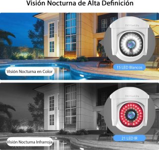 Cámara Vigilancia WiFi Exterior 2K 3MP