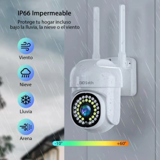 Cámara Vigilancia WiFi Exterior 2K 3MP