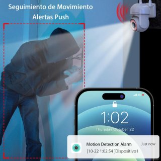 Cámara Vigilancia WiFi Exterior 2K 3MP