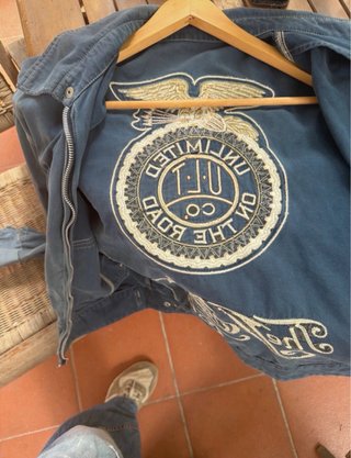 Giubbotto vintage blu