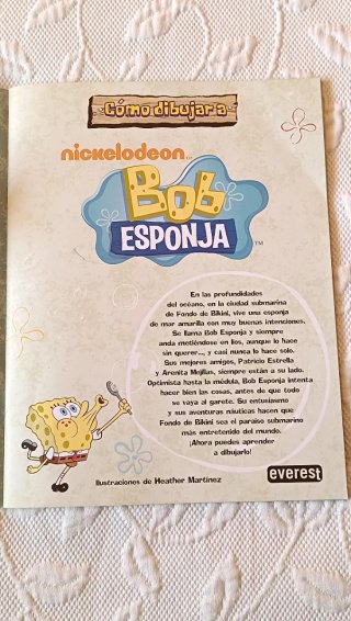 Cuaderno para aprender a dibujar a Bob Esponja