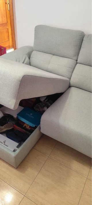 Sofá Chaiselongue 3 Plazas Gris