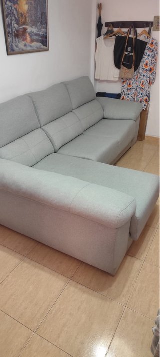 Sofá Chaiselongue 3 Plazas Gris