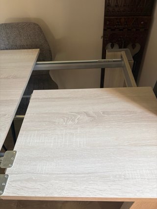 Mesa extensible comedor madera y metal