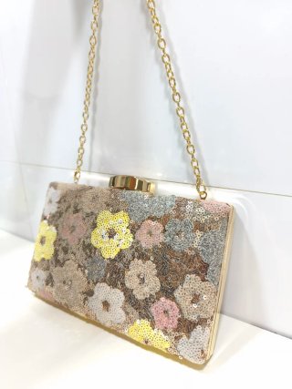 Bolso de fiesta lentejuelas floral