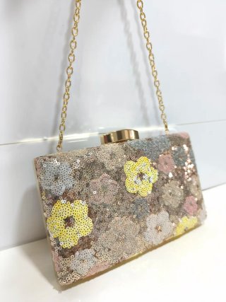 Bolso de fiesta lentejuelas floral