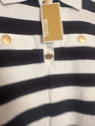 Camiseta Michael Kors Rayas Azul/Blanco Talla S