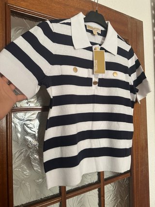 Camiseta Michael Kors Rayas Azul/Blanco Talla S