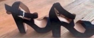 Sandalias tacón negras T.39,5
