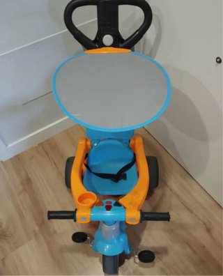 Triciclo para bebé con toldo y cesta