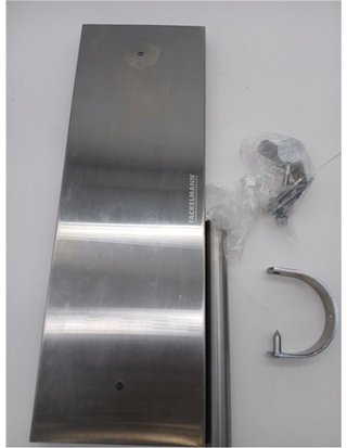 Fackelmann Jamonero Acero Inoxidable - Acero Inoxidable 49x34x16 cm - Base Antideslizante con Goma - Diseño Profesional y Minimalis