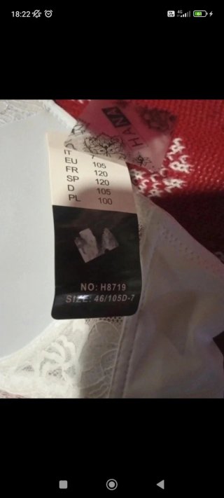 Completo intimo HANA bianco taglia XL