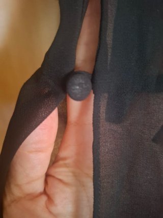Blusa Purificación García Negra Plisada