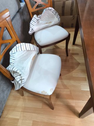 Juego de 2 sillas de comedor de madera