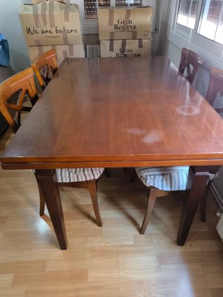 Juego de 2 sillas de comedor de madera