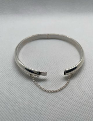 Pulsera Plata Ley Media Caña